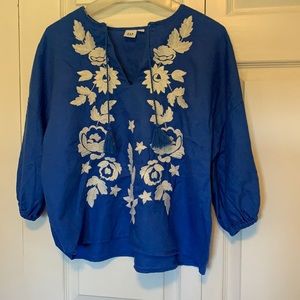 GAP linen boho blouse
